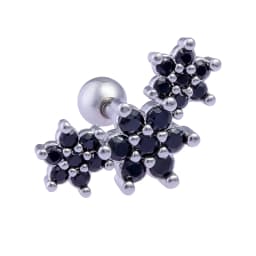 1PC Cartilage Earring for Women Stainless Steel Crystal CZ Flower Helix Ear Studs Punk Ear Piercing 16G Tragus Conch Bar Jewelry