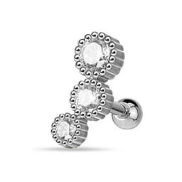1PC Cartilage Earring for Women Stainless Steel Crystal CZ Flower Helix Ear Studs Punk Ear Piercing 16G Tragus Conch Bar Jewelry