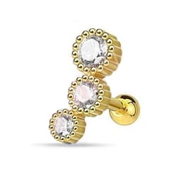 1PC Cartilage Earring for Women Stainless Steel Crystal CZ Flower Helix Ear Studs Punk Ear Piercing 16G Tragus Conch Bar Jewelry