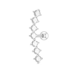 1PC Cartilage Earring for Women Stainless Steel Crystal CZ Flower Helix Ear Studs Punk Ear Piercing 16G Tragus Conch Bar Jewelry