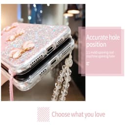Luxury Bling Glitter Case For Samsung Galaxy S26 S24 Ultra S23 S22 Plus S21 S25 FE A55 A35 A16 A56 Strap Lanyard Silicone Cover