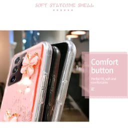 Luxury Bling Glitter Case For Samsung Galaxy S26 S24 Ultra S23 S22 Plus S21 S25 FE A55 A35 A16 A56 Strap Lanyard Silicone Cover