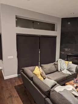 Decopedia Roller Blinds for Windows Motorized Cordless Smart Window Blinds Blackout Roller Day and Night Curtain for Living Room