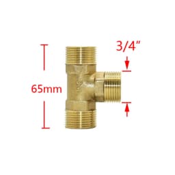 T-Shaped 1/2 3/4 Inch Copper Metal Threaded Water Pipe Connector Brass 1/2 3/4 Male Female Tee Connectors Cross Water Splitter