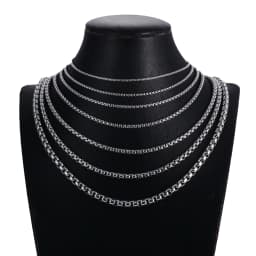 Dropship 1 Piece 2mm/2.5mm/3mm Stainless Steel Pearl Chain Necklace Figaro Chain for Pendant Men Women Jewelry Choker DIY