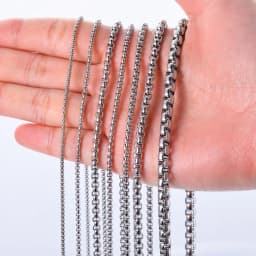 Dropship 1 Piece 2mm/2.5mm/3mm Stainless Steel Pearl Chain Necklace Figaro Chain for Pendant Men Women Jewelry Choker DIY
