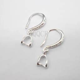 10X Lot Jewelry Findings 925 Sterling Silver DIY Jewelry Making Earrings Matte Surface Clip Hooks Earring Making Supplies