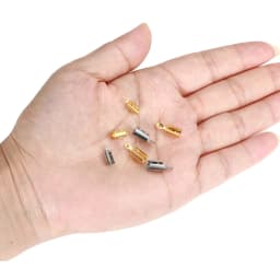 30pcs/lot Stainless Steel Cove Clasps Cord End Caps Leather Clip Tip Fold Crimp Bead Connectors For DIY Jewelry Making Findings