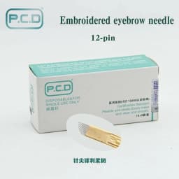 Permanent Makeup Eyebrow 50pcs U Pin PCD 12/14/19 Tattoo Blade Microblading Needles For 3D Embroidery Manual Pen