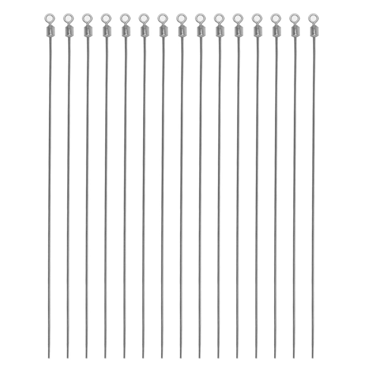 60Pcs Spinner bait Shaft with Barrel Swivels Stainless Steel Spinner Metal Wire Drop Shot Rig Making DIY Fishing Accessories