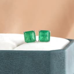 Cellacity Classic Sterling Silver Stud Earrings With Square Shape 7*7mm Paraiba Gemstones Silver Female Fine Jewelry Gift