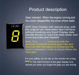 For Kawasaki ZX-6R ZX6R ZX-6RR ZX6RR Z750 Z1000 Z 750 1000 1-6 Speed Motorcycle Accessories Gear Indicator Gear Display Meter