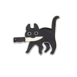 Cartoon Creative Black Cat Modeling Pop-Enamel Pin Lapel Badges Brooch Funny Fashion Jewelry for Women Men Gift