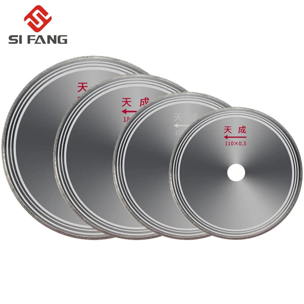 110/150/180/200MM Ultra-thin Diamond Saw Blade Super Thin Cutting Disc Jewelry for Glass Stone Agate Jade 20/25mm Bore 1Pc