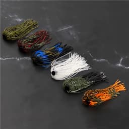 24/48Pcs Silicone Jig Skirts lure for Spinnerbaits Buzzbaits DIY Rubber Artificial bait 50 Strands Lure Fishing Accessories