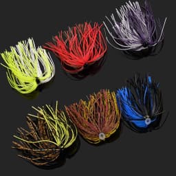 24/48Pcs Silicone Jig Skirts lure for Spinnerbaits Buzzbaits DIY Rubber Artificial bait 50 Strands Lure Fishing Accessories