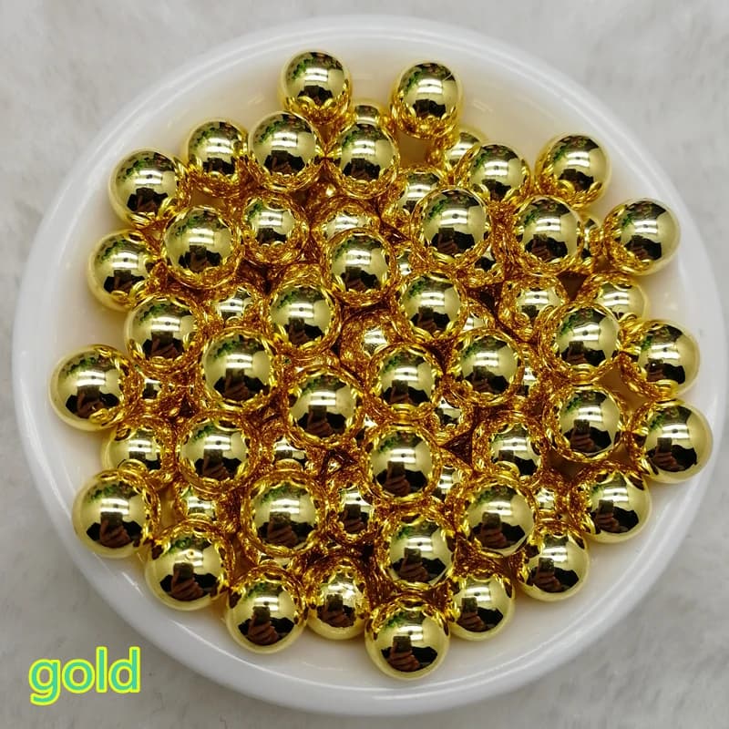 4 / 6 / 8 /10mm Auratus No Hole Beads Acrylic Round Pearl Loose Beads For Jewelry Making DIY