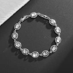 Fashion Exquisite Color Crystal Inlaid Ladies Charm Bracelet Engagement Wedding Jewelry