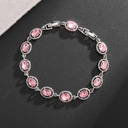 Fashion Exquisite Color Crystal Inlaid Ladies Charm Bracelet Engagement Wedding Jewelry
