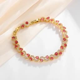 Fashion Exquisite Color Crystal Inlaid Ladies Charm Bracelet Engagement Wedding Jewelry
