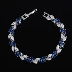 Fashion Exquisite Color Crystal Inlaid Ladies Charm Bracelet Engagement Wedding Jewelry