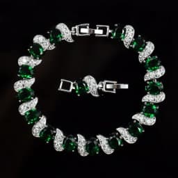 Fashion Exquisite Color Crystal Inlaid Ladies Charm Bracelet Engagement Wedding Jewelry