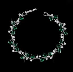 Fashion Exquisite Color Crystal Inlaid Ladies Charm Bracelet Engagement Wedding Jewelry