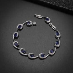 Fashion Exquisite Color Crystal Inlaid Ladies Charm Bracelet Engagement Wedding Jewelry