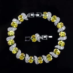 Fashion Exquisite Color Crystal Inlaid Ladies Charm Bracelet Engagement Wedding Jewelry