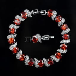 Fashion Exquisite Color Crystal Inlaid Ladies Charm Bracelet Engagement Wedding Jewelry