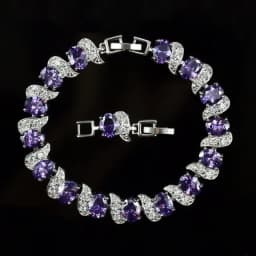 Fashion Exquisite Color Crystal Inlaid Ladies Charm Bracelet Engagement Wedding Jewelry