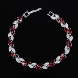 Fashion Exquisite Color Crystal Inlaid Ladies Charm Bracelet Engagement Wedding Jewelry