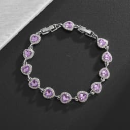 Fashion Exquisite Color Crystal Inlaid Ladies Charm Bracelet Engagement Wedding Jewelry