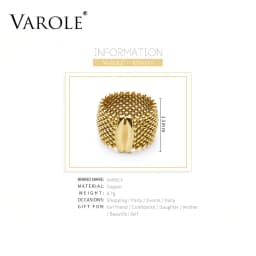 VAROLE Beads Rings For Women Gold Color Elegant Ring Friends Gifts Fashion Jewelry Anillos Mujer