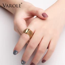 VAROLE Beads Rings For Women Gold Color Elegant Ring Friends Gifts Fashion Jewelry Anillos Mujer