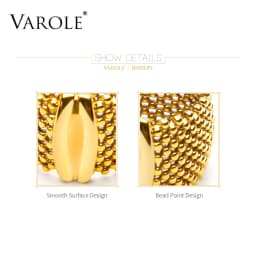 VAROLE Beads Rings For Women Gold Color Elegant Ring Friends Gifts Fashion Jewelry Anillos Mujer