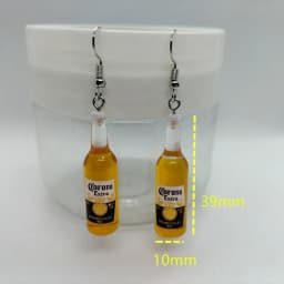 Yungqi Fashion Resin Beer Bottle Earring Creative Simulation of Mineral Bottles Earrings Cute Handmade Earrings Womens Jewelry