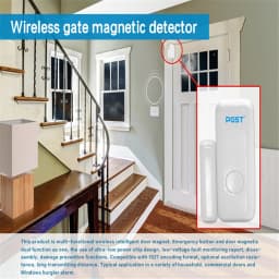 PGST Tuya 433MHz Magnetic Door Alarm Sensor Smart Home Life Window Door Sensor For House Alarm Security Protection System