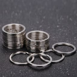 20pcs Stainless Steel Split Key Rings 1.5x25mm Jump Rings Metal Hook Ring for Keychain Making DIY Handmade Jewelry Accessories