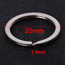 20pcs Stainless Steel Split Key Rings 1.5x25mm Jump Rings Metal Hook Ring for Keychain Making DIY Handmade Jewelry Accessories