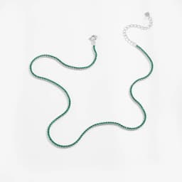 ANDYWEN 925 Sterling Silver 1.5mm Tennis Zircon Charm Long Chain Necklace Rock Punk Fashion Fine Jewelry Gift Wedding Party