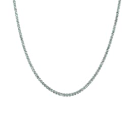 ANDYWEN 925 Sterling Silver 1.5mm Tennis Zircon Charm Long Chain Necklace Rock Punk Fashion Fine Jewelry Gift Wedding Party