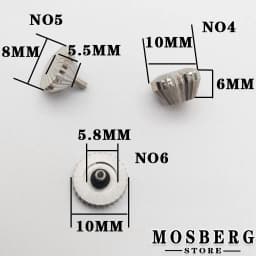 Silver Watch Crown Parts Stainless Steel Different Size Fit ETA 6497 6498 Seagull ST36 Watches Movement