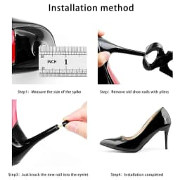 10pcs 6-Size High Heel Repair Tips Pins For Women Shoes High Heel Tips Taps Dowel Lifts Replacement Heel Stoppers Protect