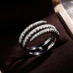 Huitan Geometric Women Ring Shiny Cubic Zircon Bridal Engagement Wedding Party Accessories Fancy Gift Simple Stylish Female Ring
