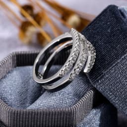Huitan Geometric Women Ring Shiny Cubic Zircon Bridal Engagement Wedding Party Accessories Fancy Gift Simple Stylish Female Ring
