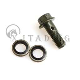 Universal M8/M10x1.25 Brake Master Cylinder Oil Hose Screw Banjo Bolt for Honda Yamaha Suzuki Motorcycle ATV Kart Connector End