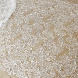 Higher Quality Lace Fabric Bridal Dress Lace Fabric With Sequins 130cm Width Lace Fabric Sell By Yard