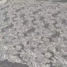 Higher Quality Lace Fabric Bridal Dress Lace Fabric With Sequins 130cm Width Lace Fabric Sell By Yard