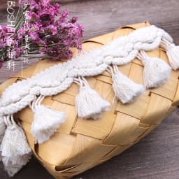 1Y Pom Trim Ball Wide 6CM Fringe Ribbon Sewing Beige White Lace Kintted Fabric Beaded Handmade Craft Accessories